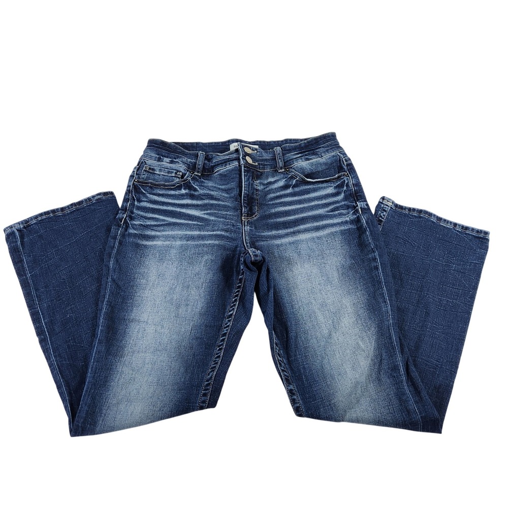 BKE Women's Boot Cut Jeans - Faded Indigo Blue